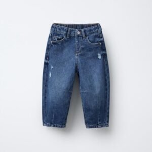 Kinder Jeans – Dunkelblau Used-Look﻿
